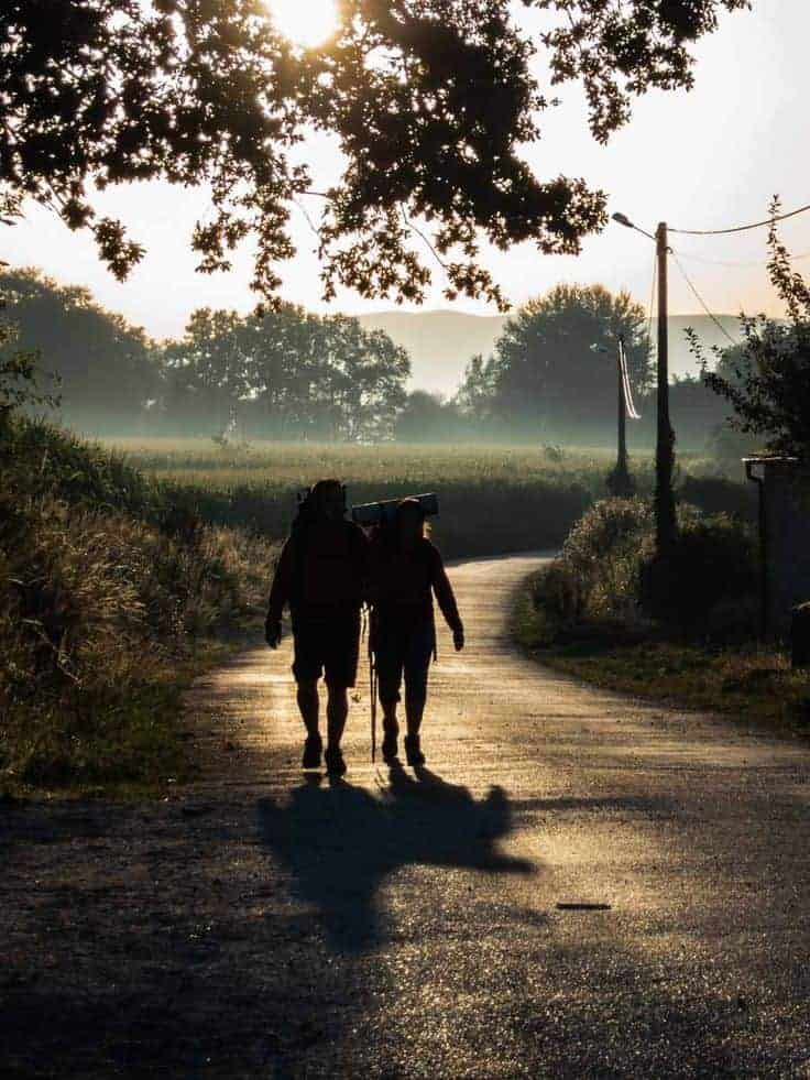 Acomode-se em um camping no Caminho de Santiago.